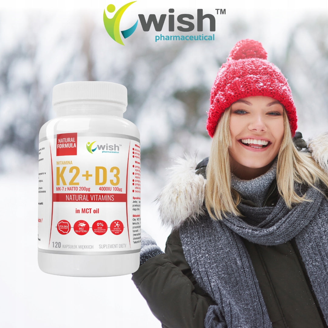 VITAMIN K2 MK7 200 mcg with natto + D3 4000 IU MCT Bone Heart 120 capsules Packaging status original