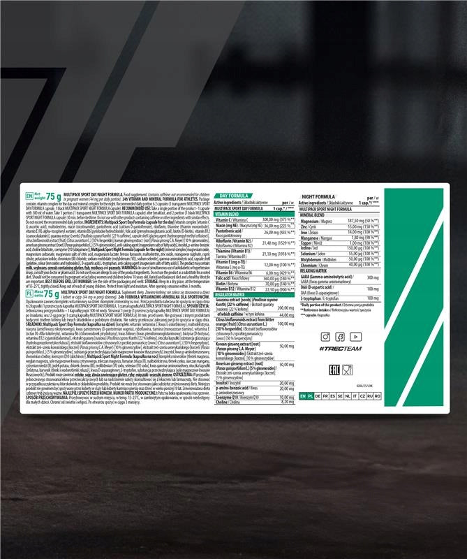 VITAMINS AND MINERALS FOR ATHLETES Trec Multipack Sport Day/Night 60 kaps Brand Trec Nutrition