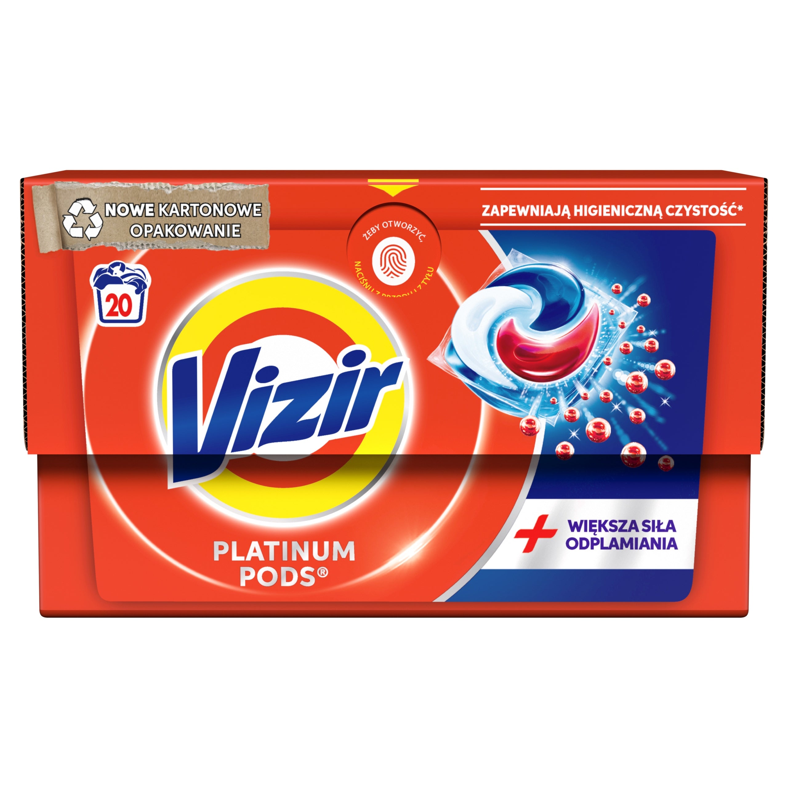 VIZIR Platinum Washing Capsules + Stain Remover Power for White 20 Washes