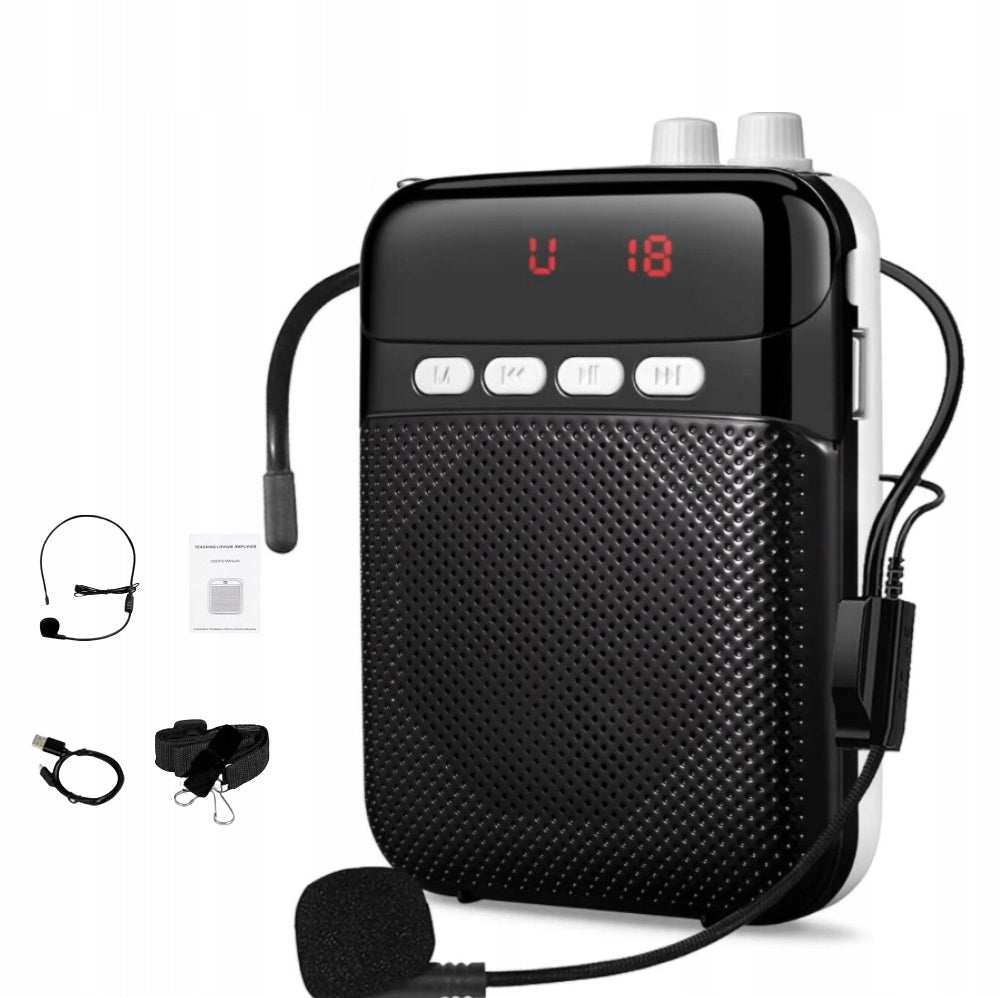 VOICE AMPLIFIER MICROPHONE WITH SPEAKER FOR PRESENTATION OF TEACHING MEETINGS