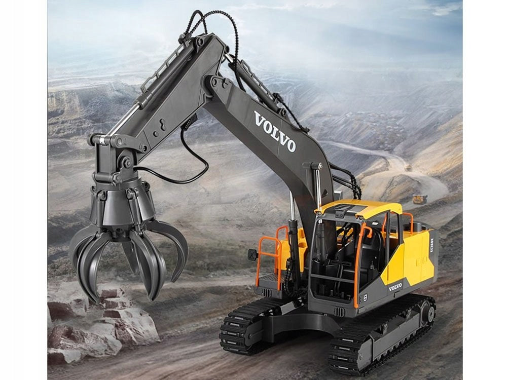VOLVO 1:16 REMOTE CONTROLLED EXCAVATOR MANY FUNCTIONS Manufacturer code DUŻA KOPARKA PEŁNE STEROWANIE PILOTEM 00204