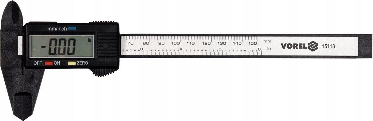 VOREL ELECTRONIC CALIPER 150MM CARBON Maximum measurement range 150 mm
