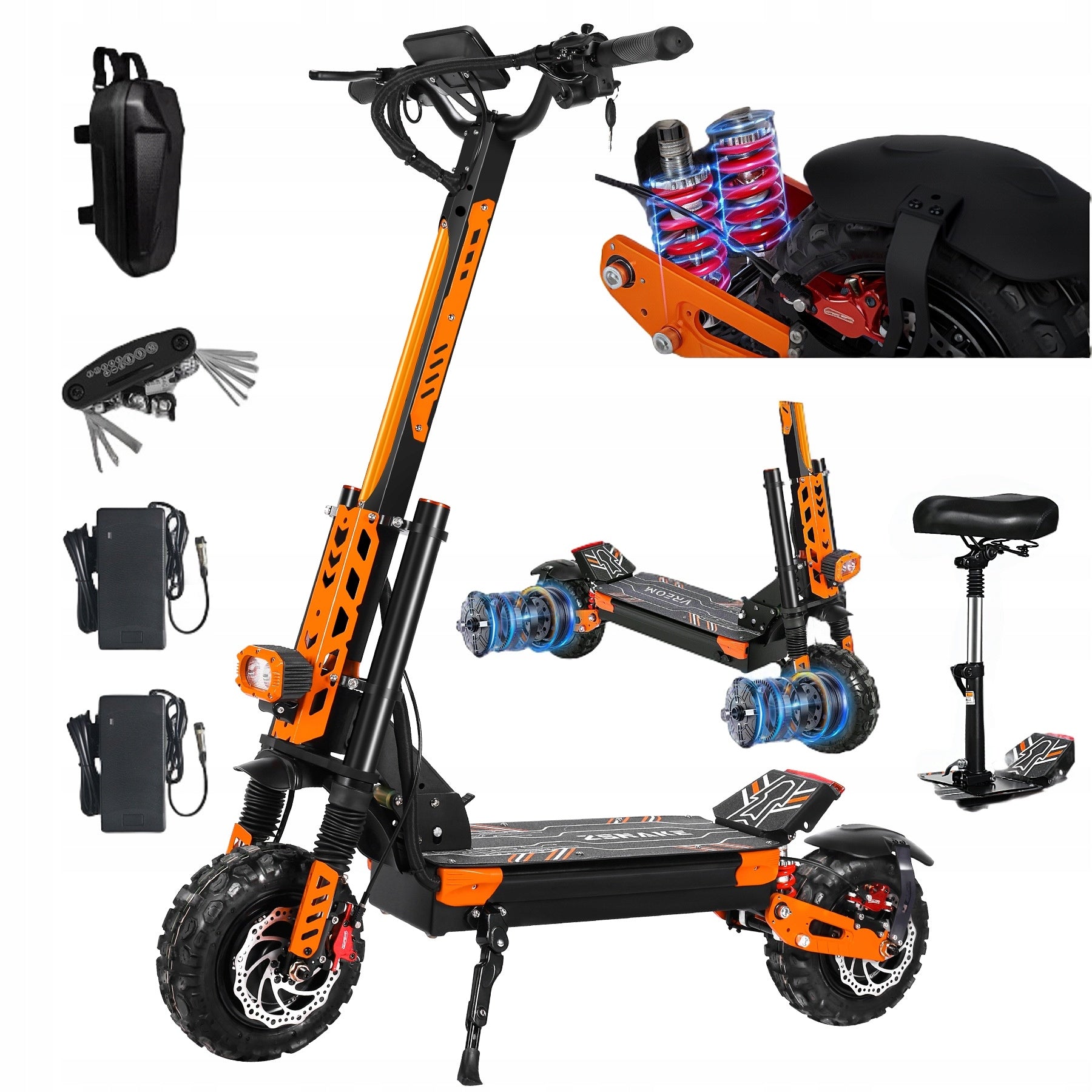 VREOM Z37 Electric Off-Road Scooter 6000W Range of 70 km Off-Road Tires 11“