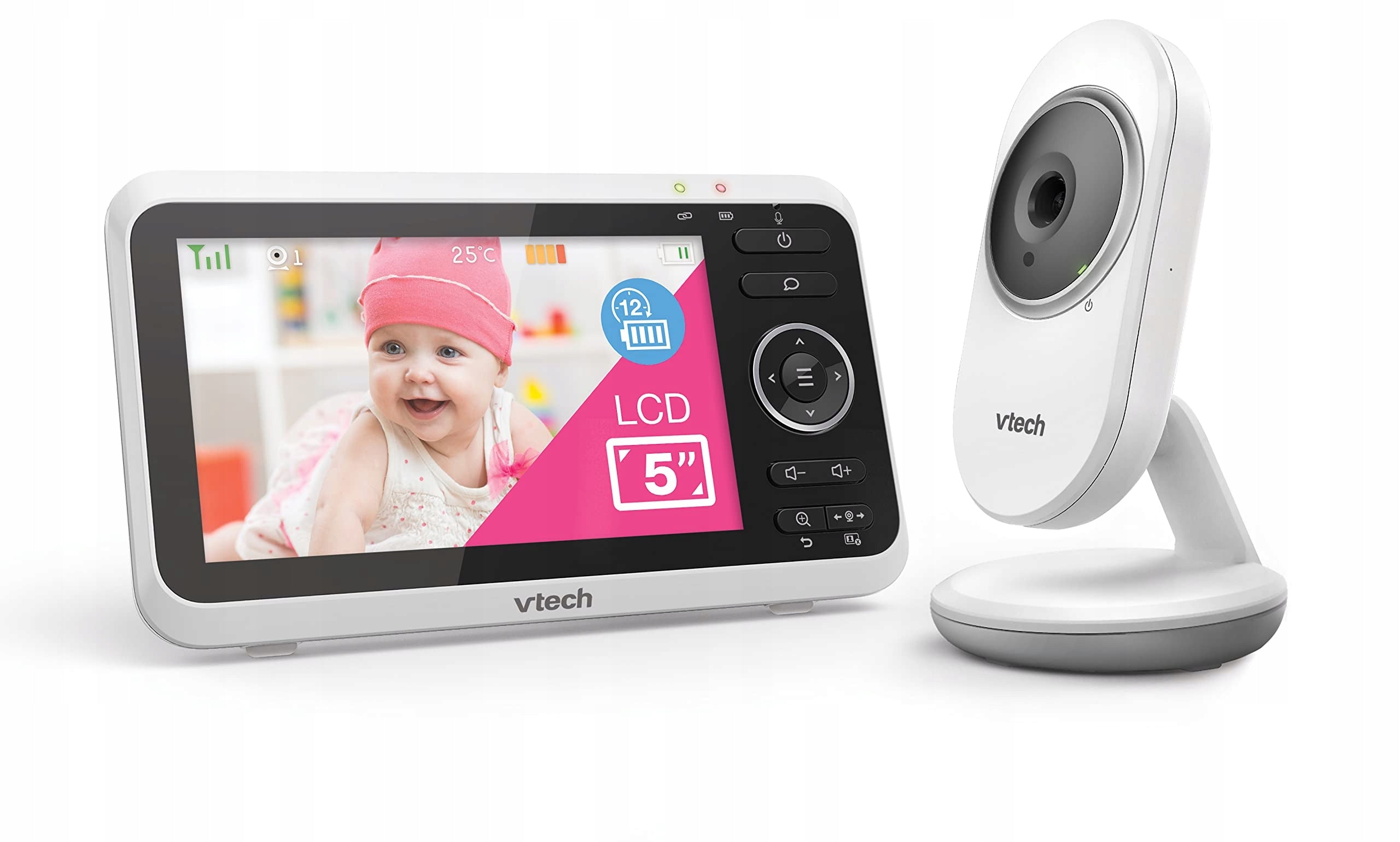 VTECH Babymonitor VM350 LCD Camera Screen Sound Night Lullaby Mode
