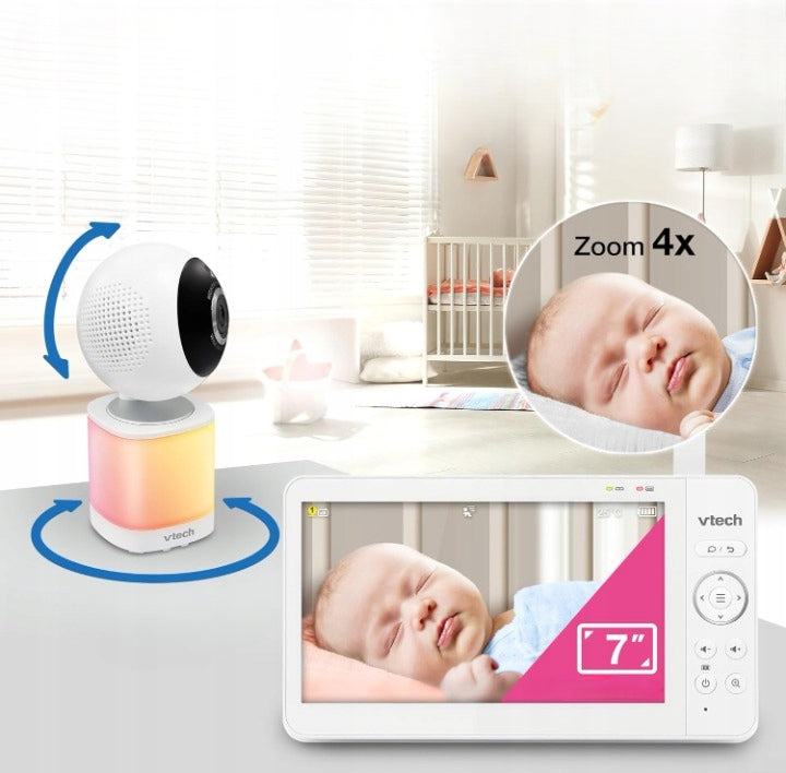 VTech VM7468 Infant Video Monitor LCD 7 inch 360° Camera Packaging status original