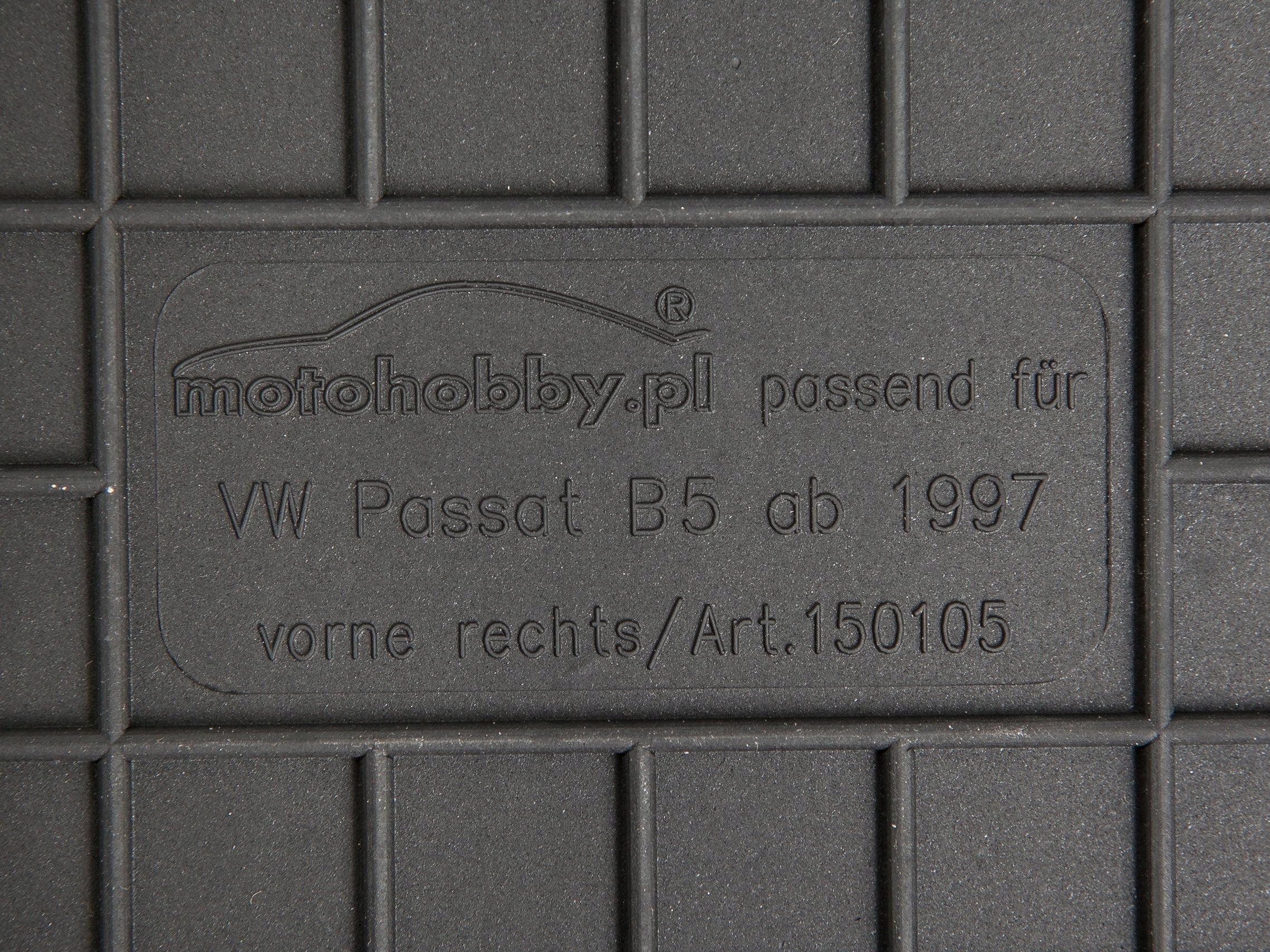 VW Volkswagen Passat B5 DEDICATED RUBBER MATS Manufacturer Motohobby
