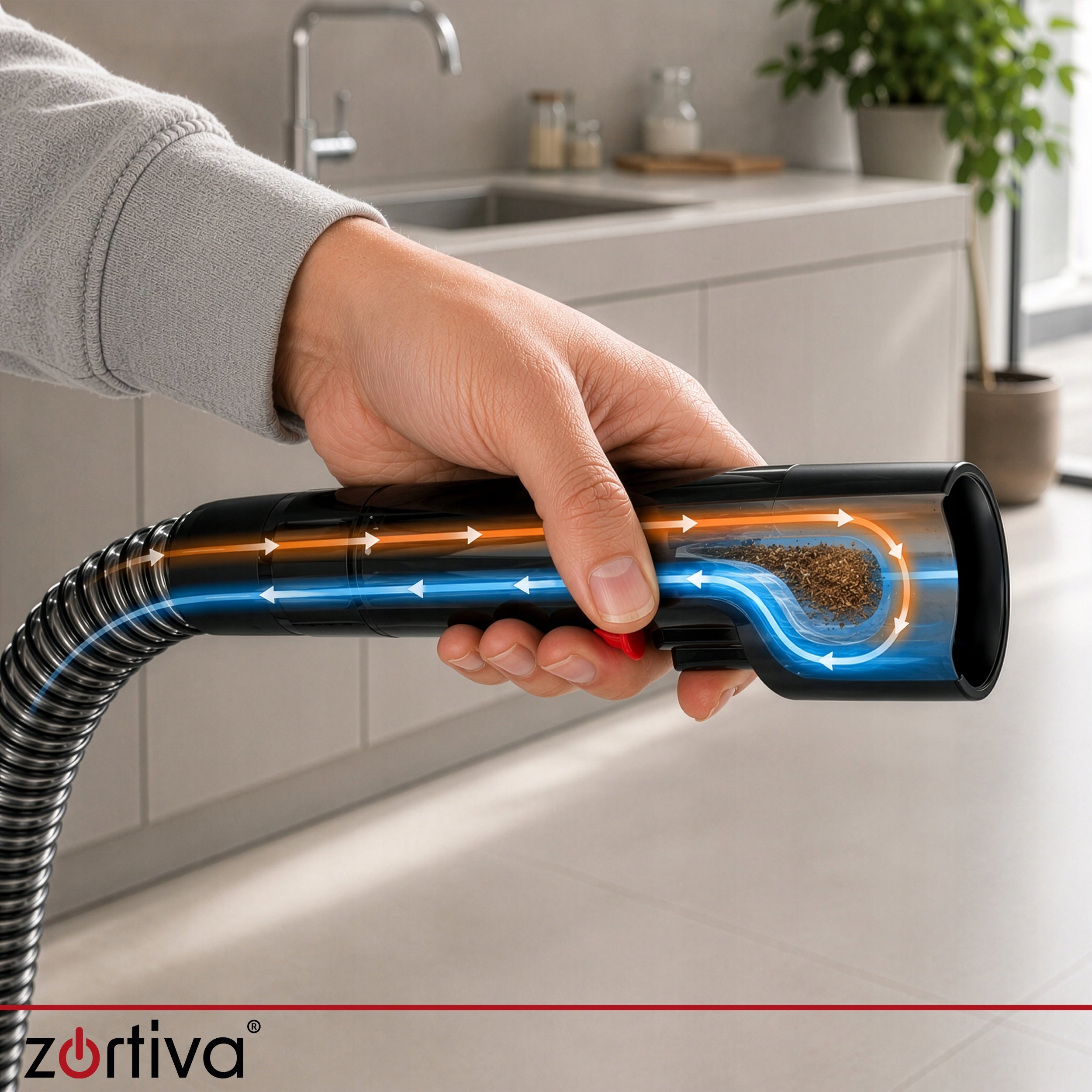 VacTrim 800W 17000 Pa Washing Vacuum Cleaner for Carpet and Hair Upholstery Brand Zortiva