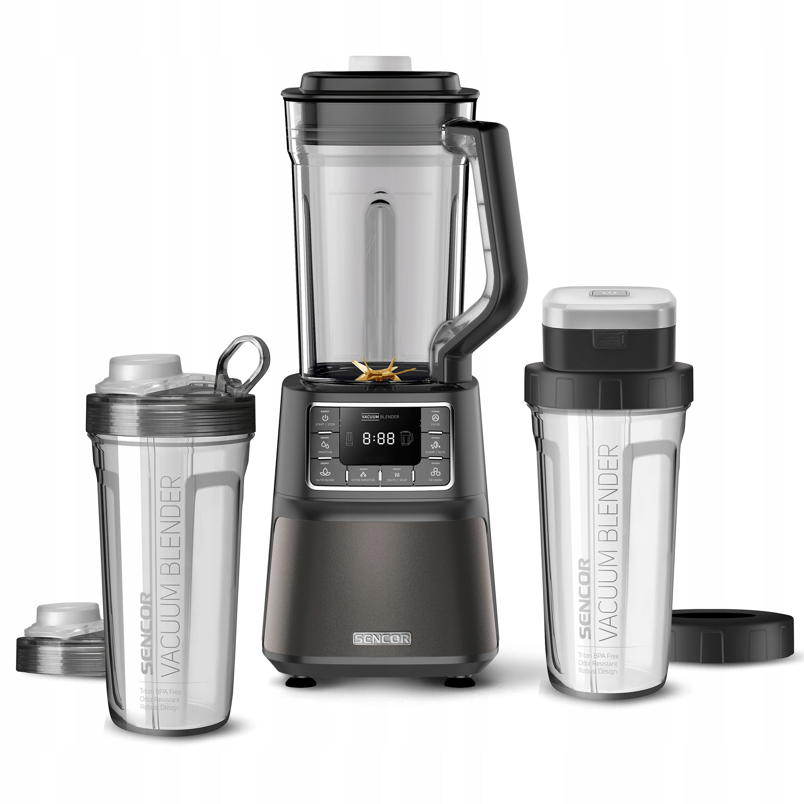 Vacuum Chalice Blender Sencor SBU 7878BK STRONG 1500W 1,5L + BOTTLE
