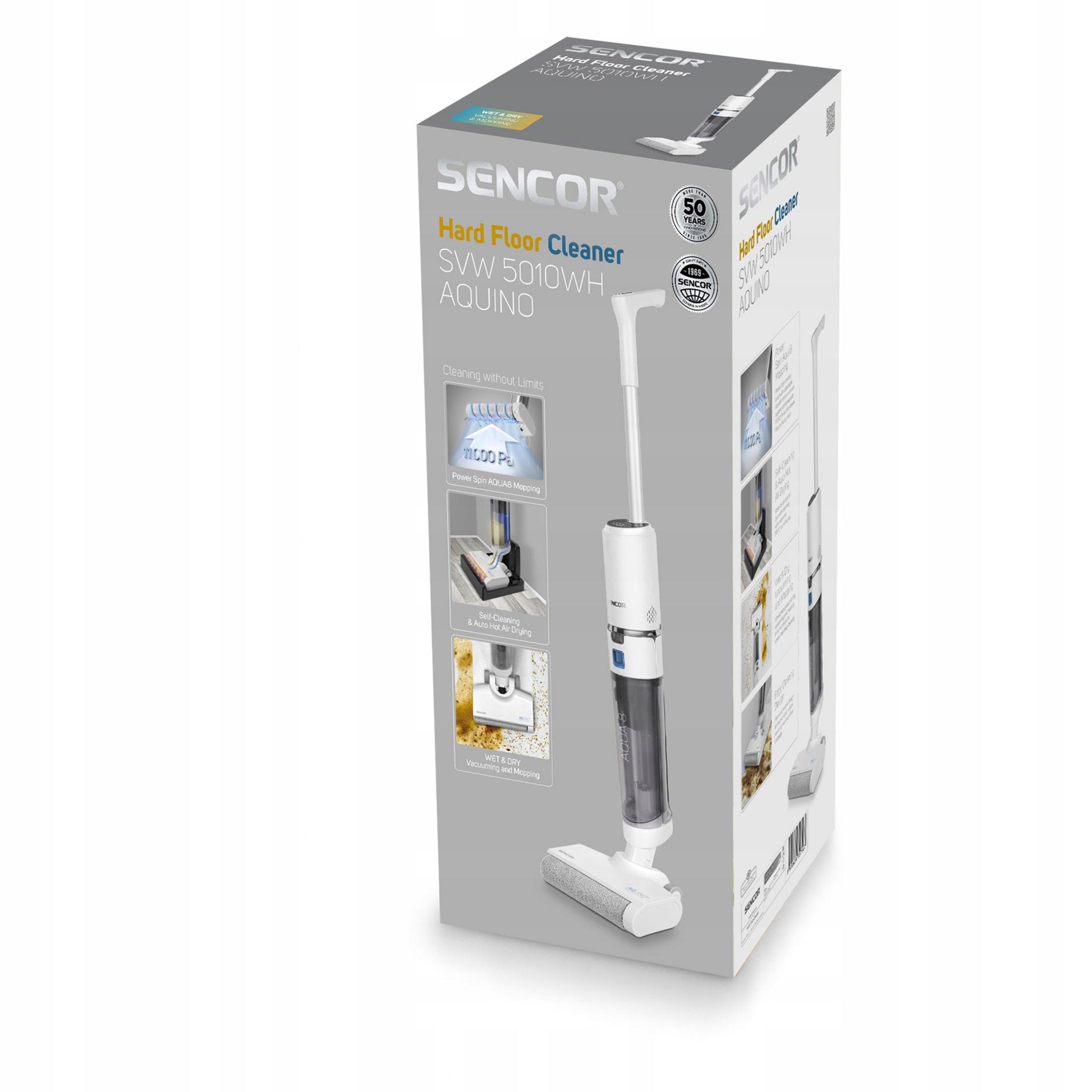 Vacuum Cleaner Cordless Vertical Mop SENCOR SVW 5010WH 11000Pa White Packaging status original