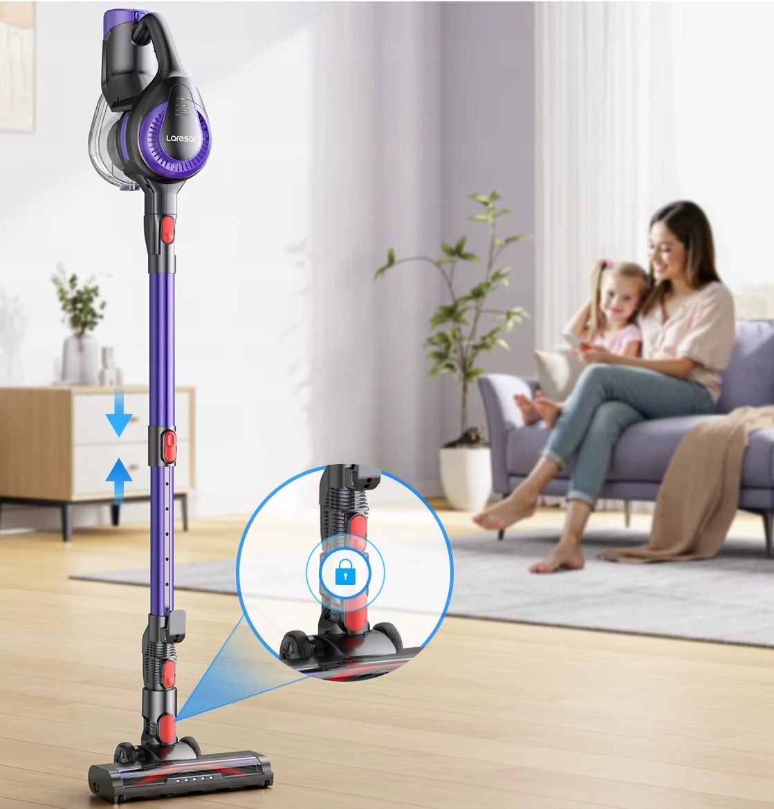 Vacuum Cleaner LARESAR V10 Lite Vertical Wireless Bagless 38kPa HEPA x2 Model V10 LITE