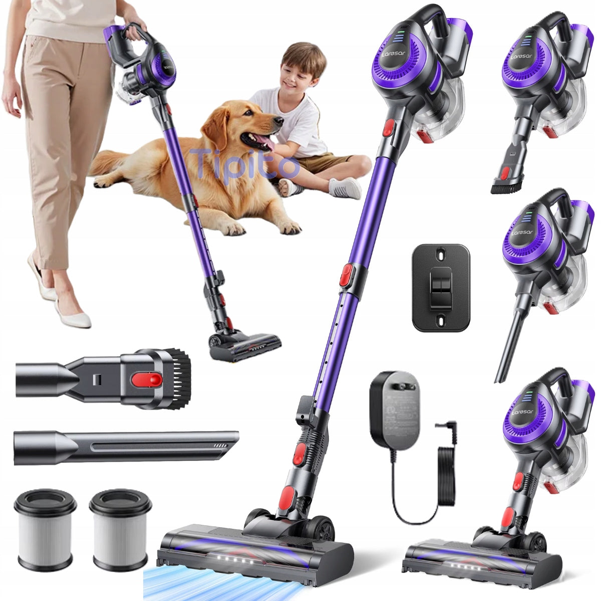 Vacuum Cleaner LARESAR V10 Lite Vertical Wireless Bagless 38kPa HEPA x2