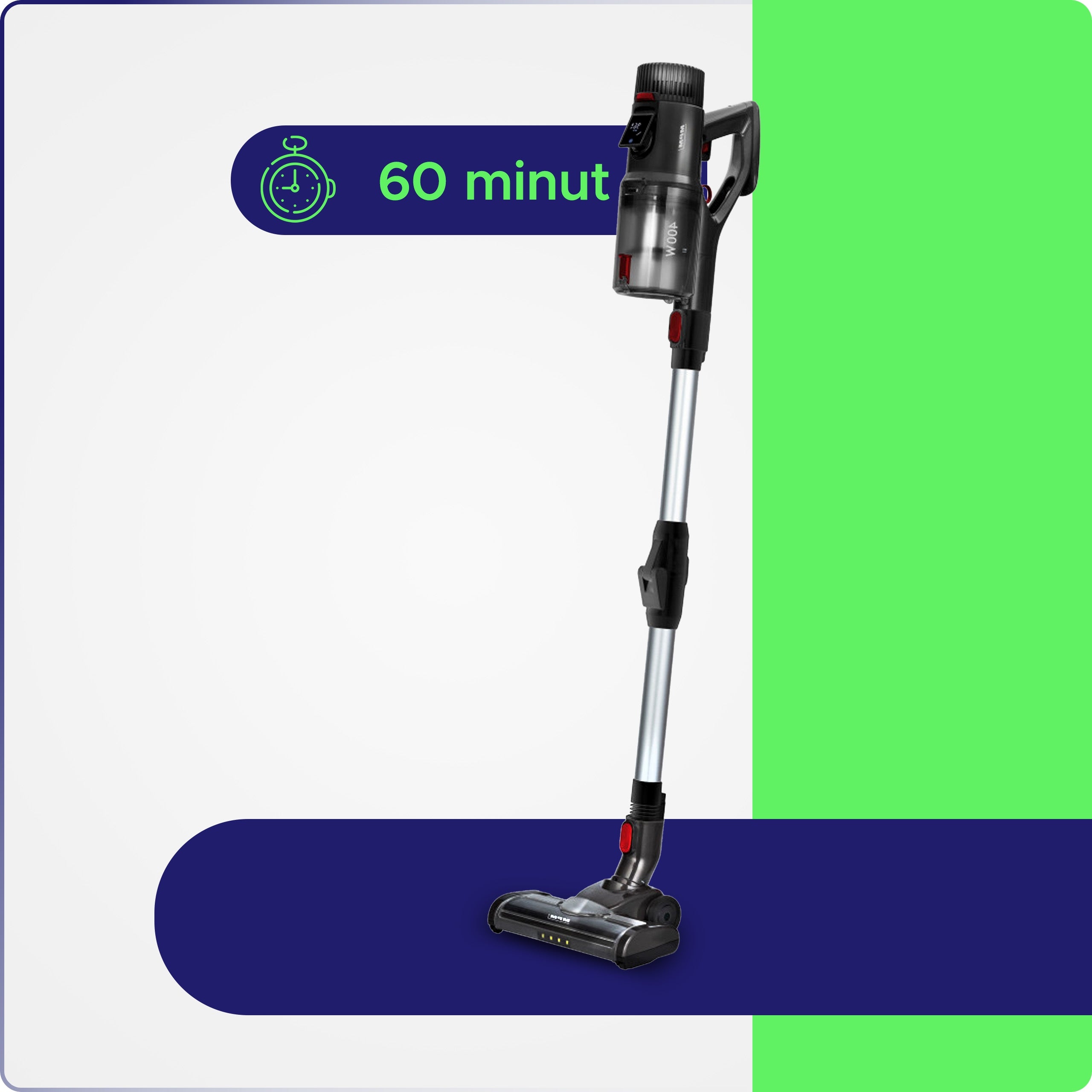 Vacuum Cleaner Vertical Wireless Bagless Powerful Flex MPM MOD-71 400 W Dominant color black