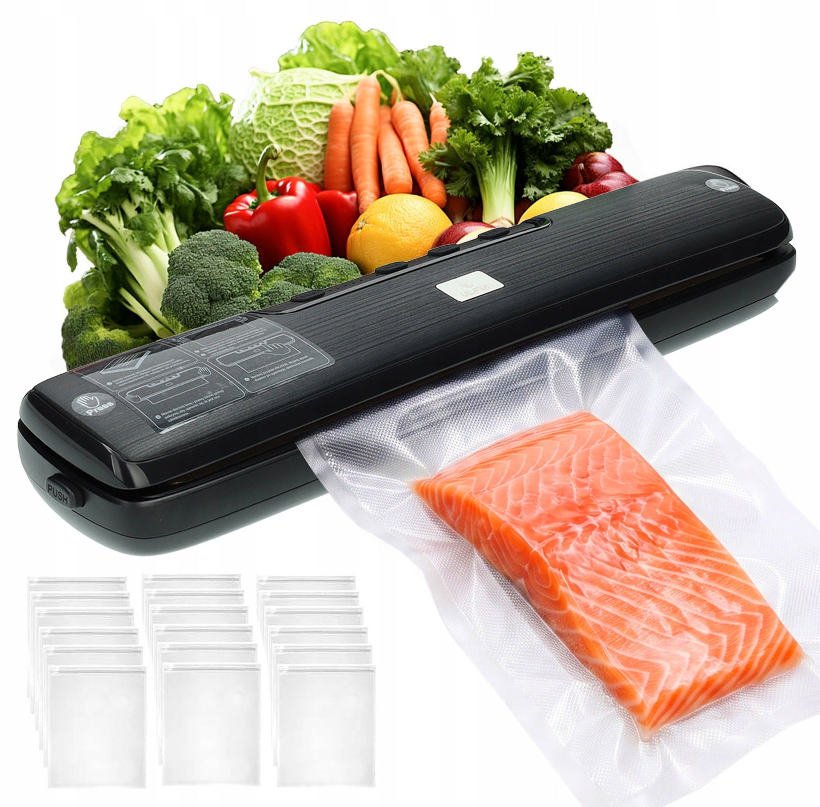 Vacuum Welding Machine for Food Packing Machine 135W + XXL Bag Set Packaging status original