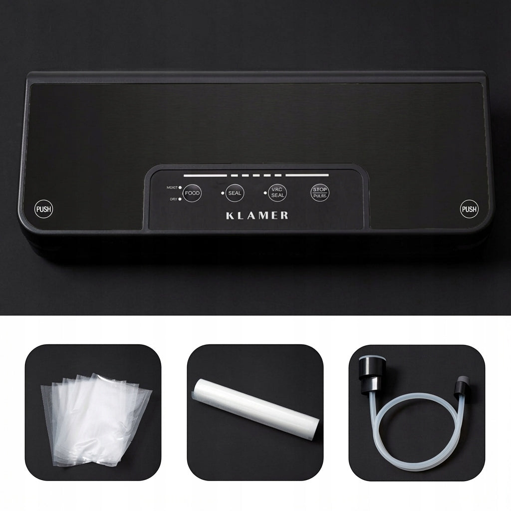 Vacuum welding machine KLAMER Classic Pro 80 – for dry and moist food Packaging status original