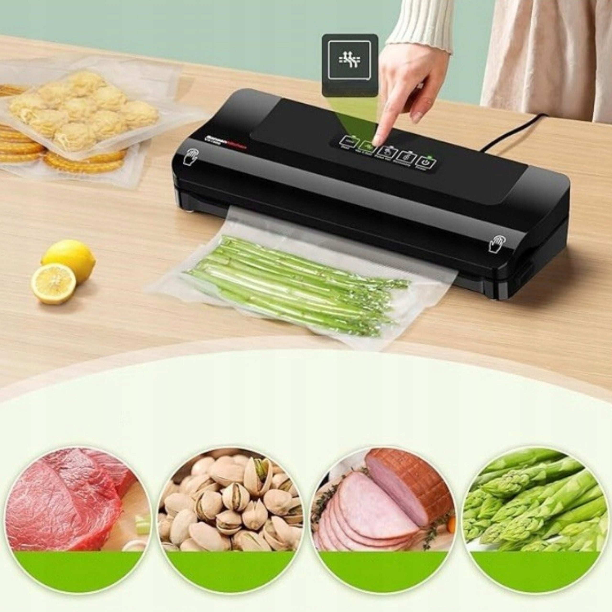 Vacuum welding machine for food Bonsenkitchen 125W Touch Packaging status original