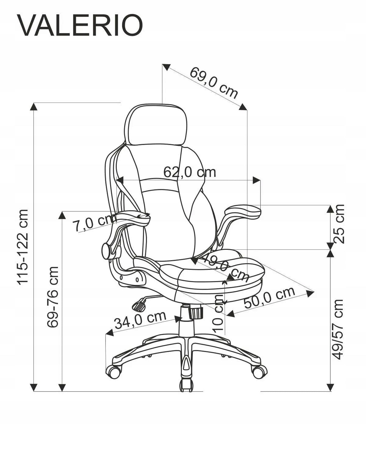 Valerio Office Chair Black Grey Tilt Halmar Brand Halmar