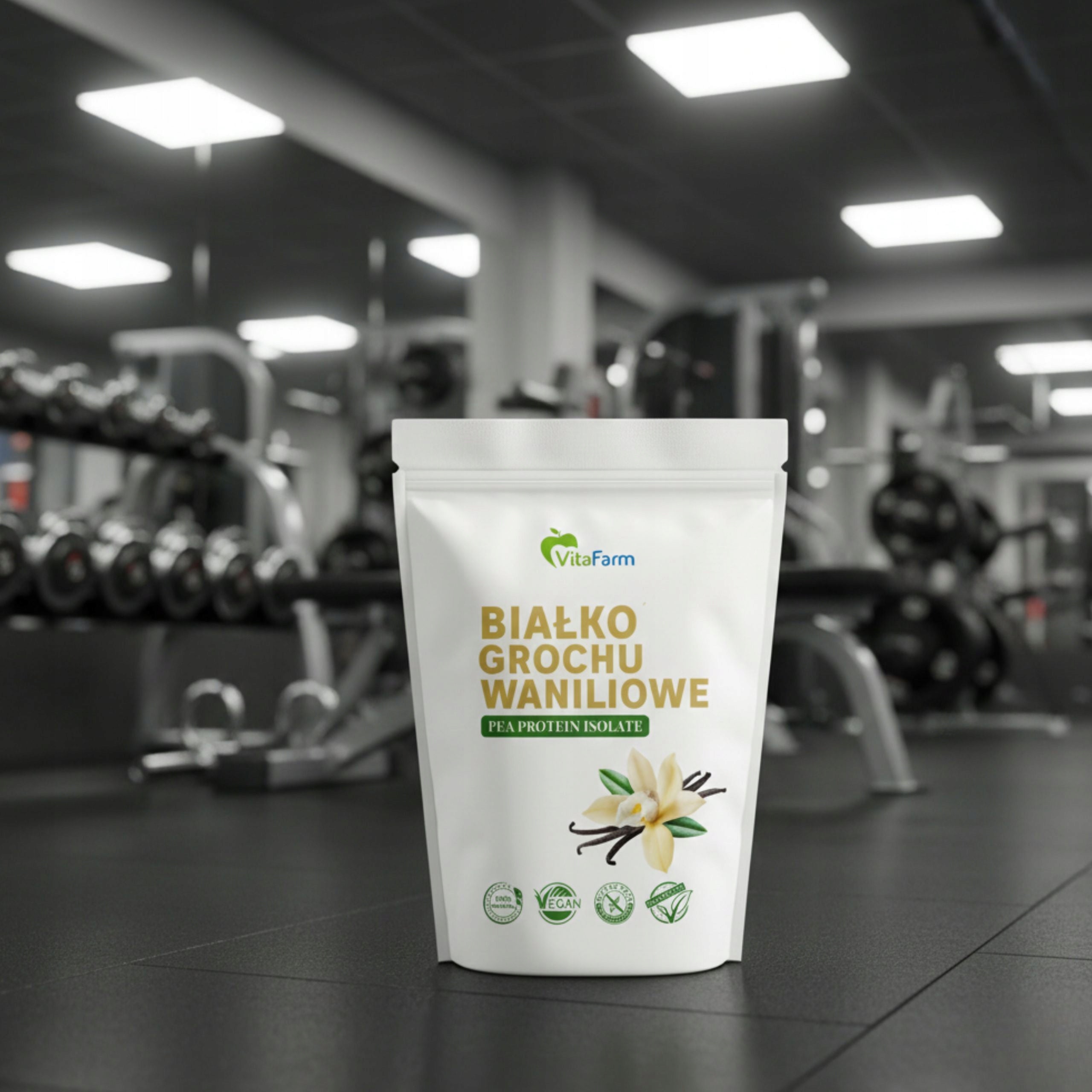 Vanilla Pea Protein Isolate 500 g Creatine Monohydrate 500g Muscle Packaging status original