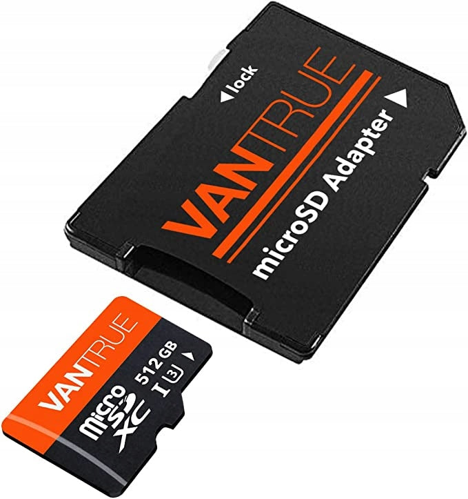 Vantrue 512GB microSD memory card for cameras, e.g. M2 Brand Vantrue