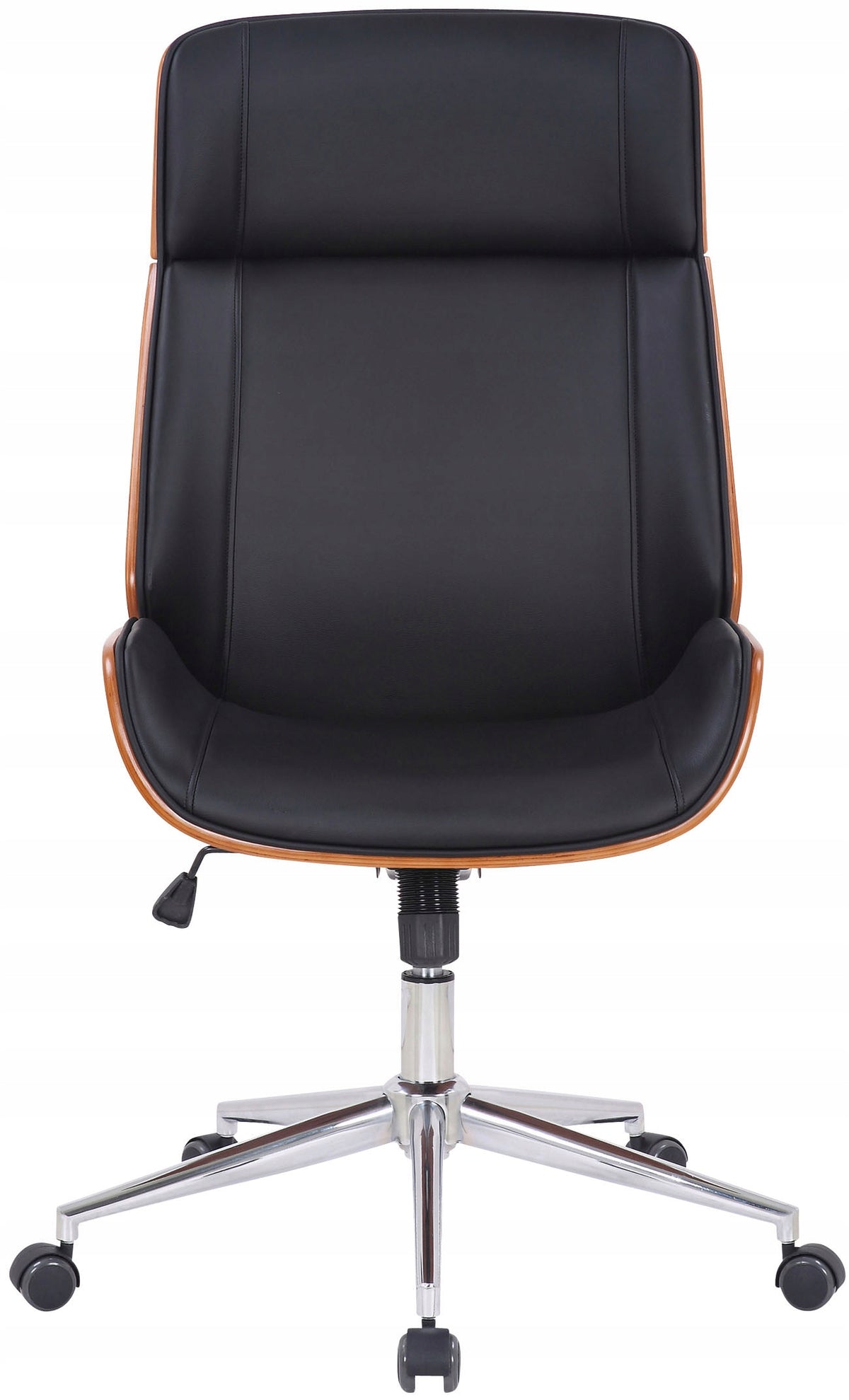 Varel Faux Leather Office Chair, Walnut/Black Packaging status original