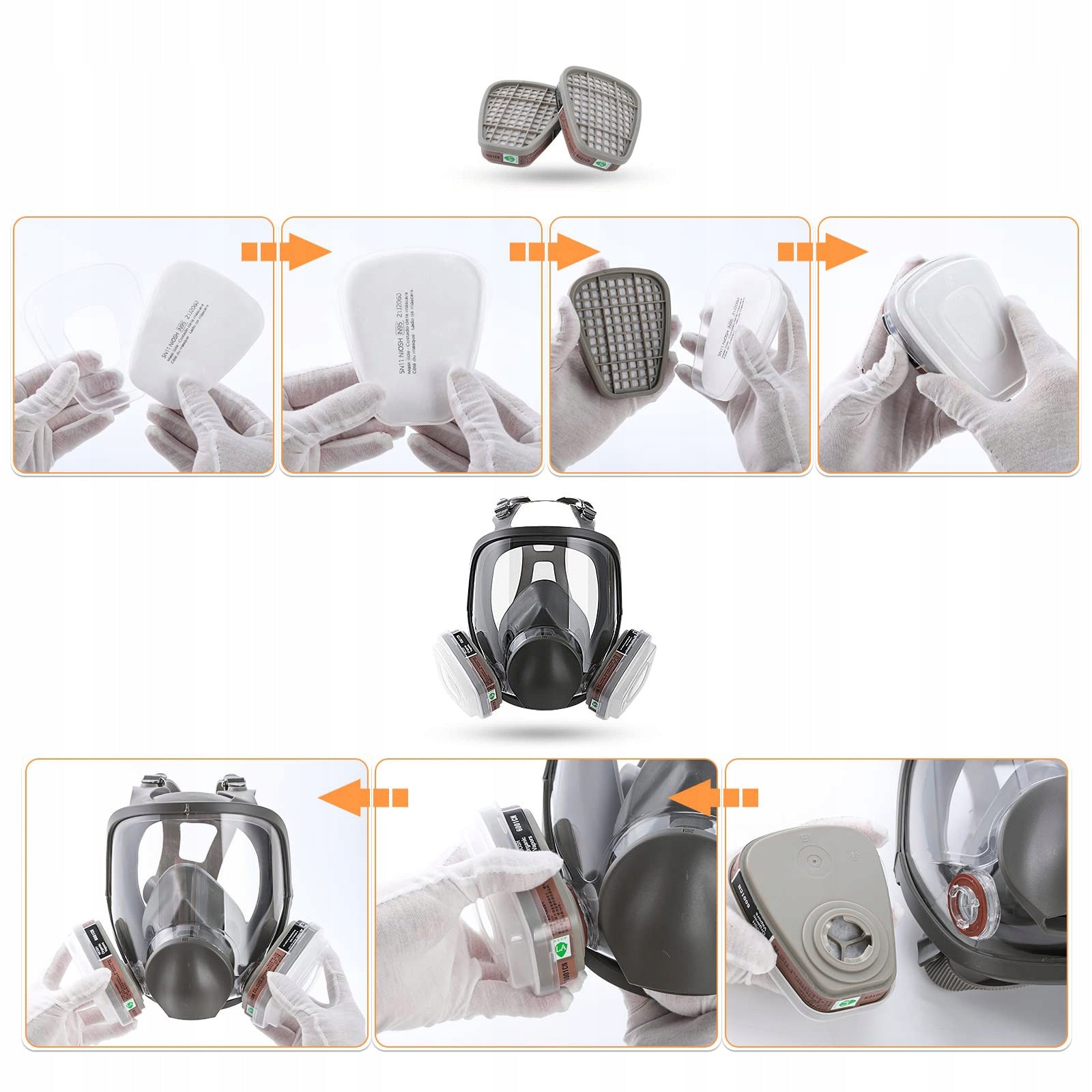Varnish Mask Full Protective Dust Gas Set Filters Cartridges Medical device no