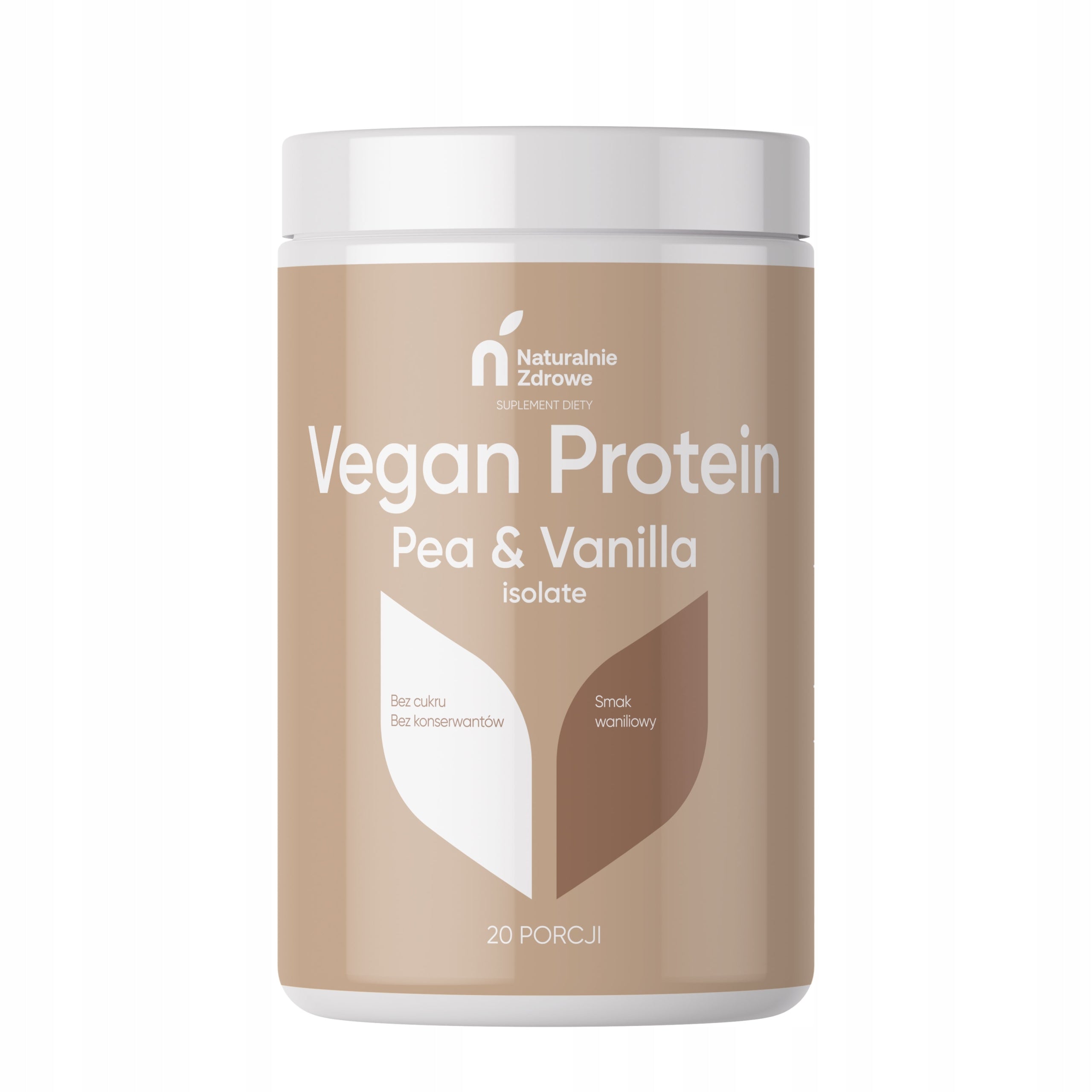 Vegan Pea Protein Isolate Vanilla Flavour Without Sugar 20 Servings 534 g