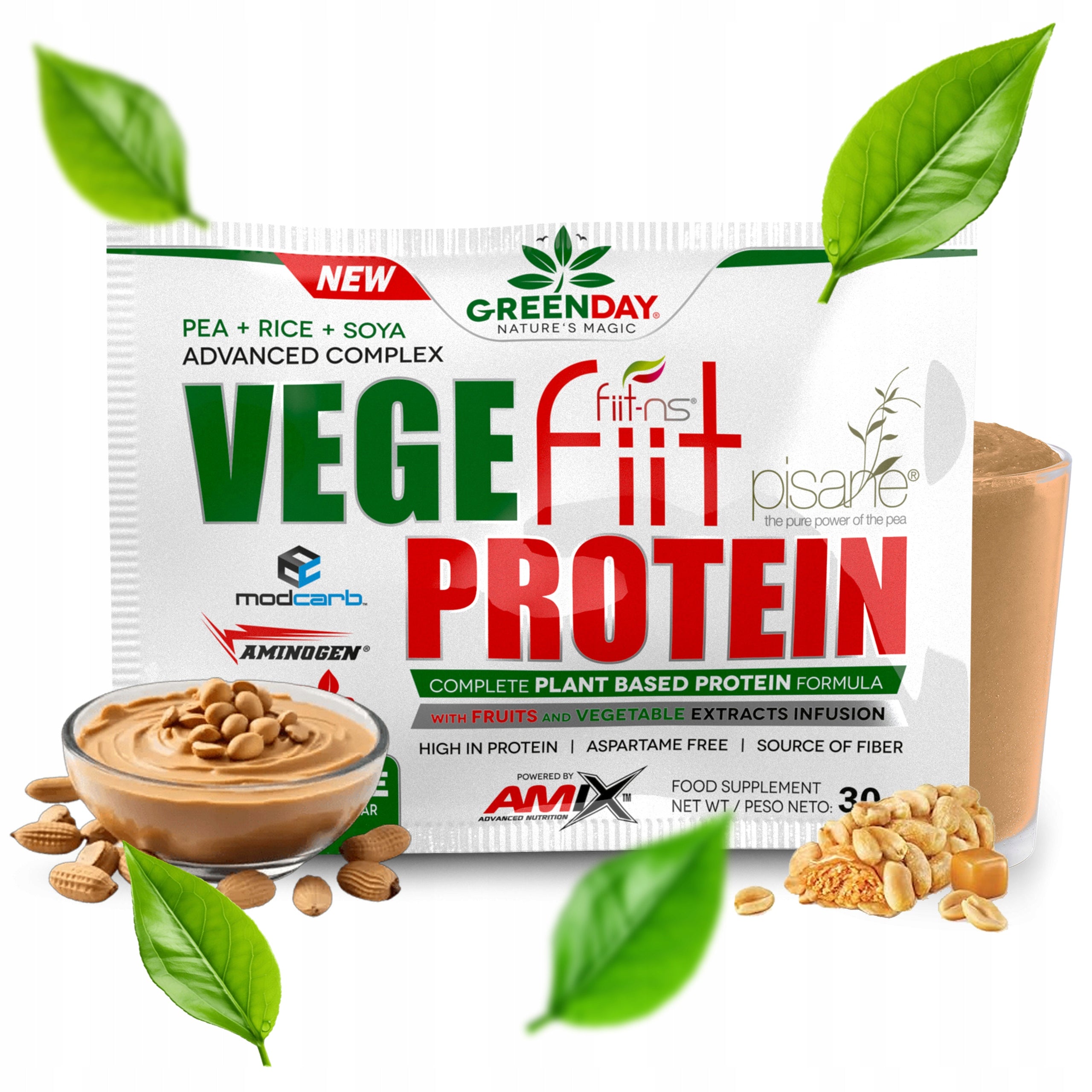 Vegan Protein Rice Pea Soy Plant Conditioner - Sachet 1 Serving 30 g