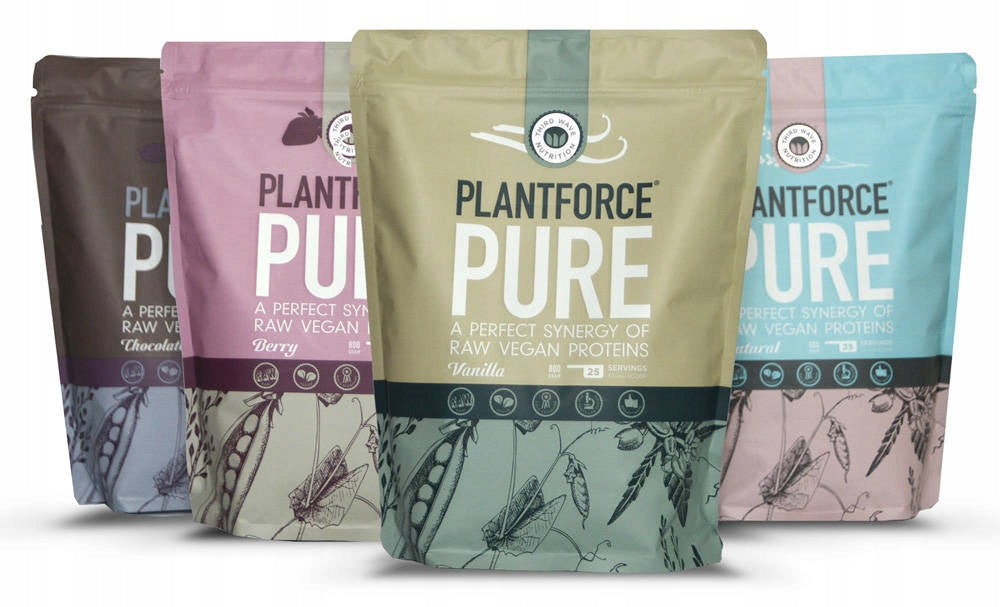 Vegan protein Plantforce PURE - chocolate (25 servings/800g) Expiration date at least 3 months from the date of purchase