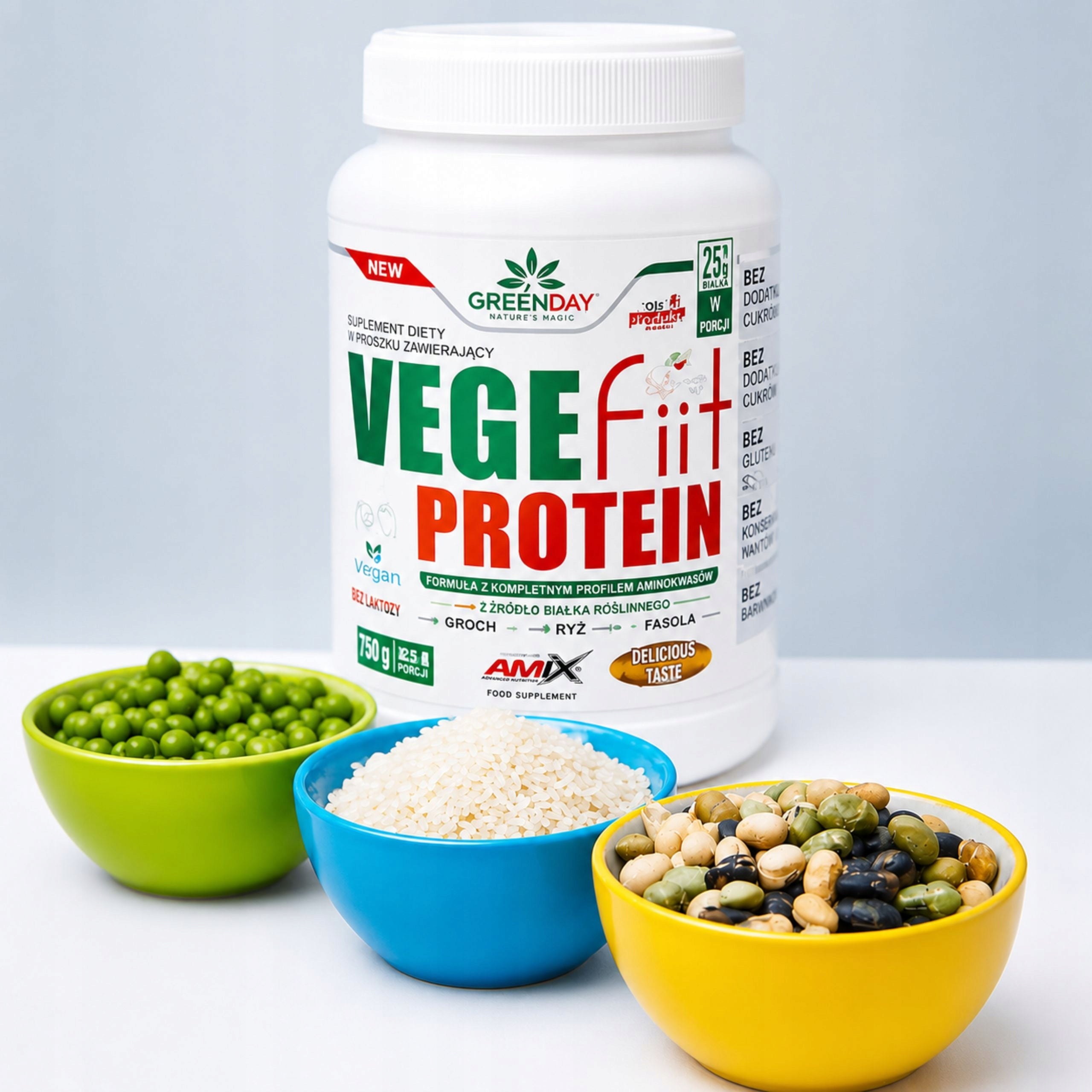 Vegetable Protein Powder Vanilla Isolate Pea Protein Soybean Rice for Vegans Packaging status original