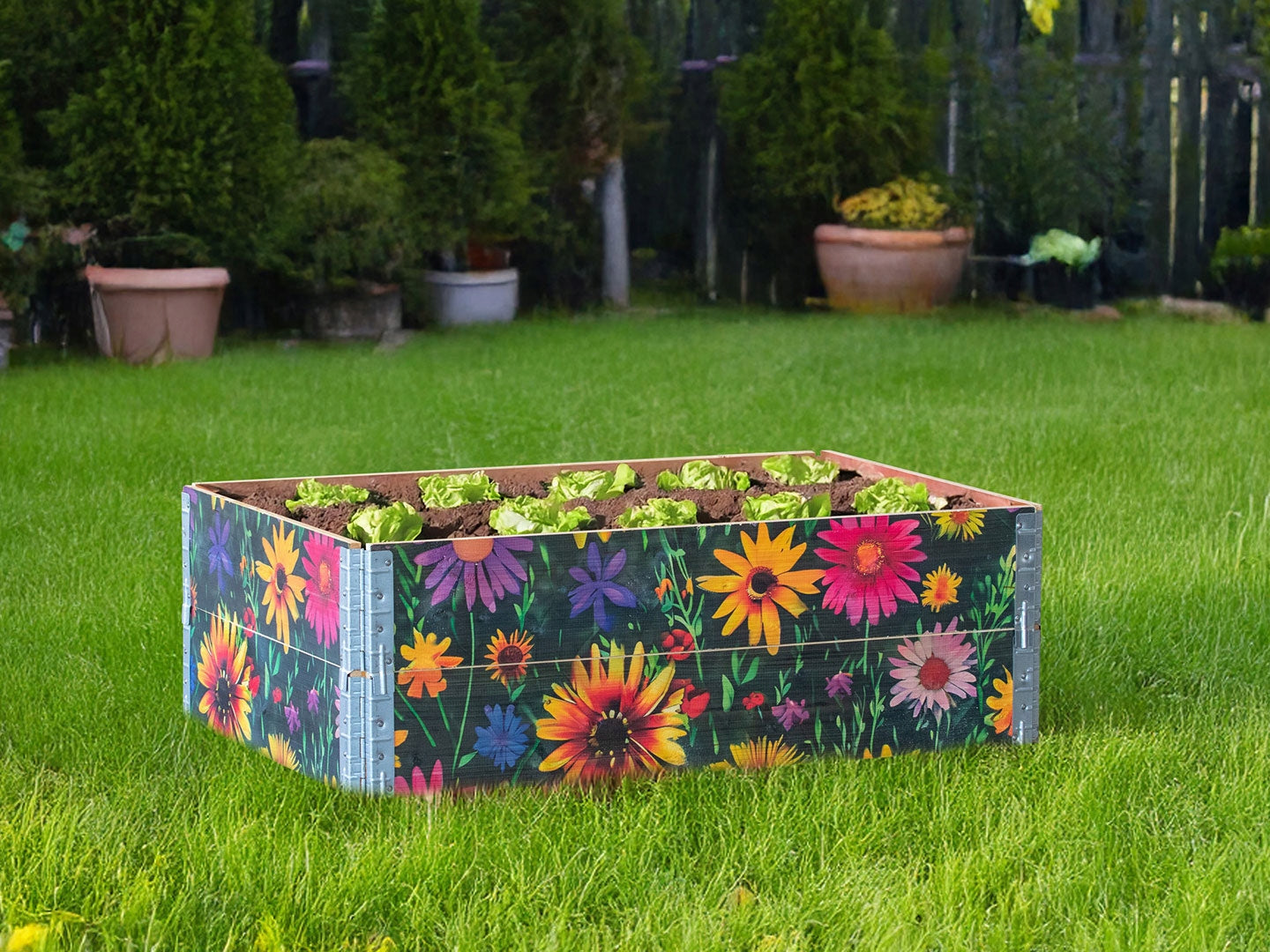 Vegetable discount raised 120x80x20 cm wooden chest herbarium Brand Aga