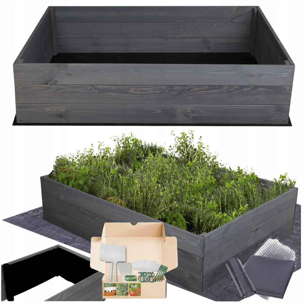 Vegetable impregnation chest vegetable garden inspection planter bed 27x120x80
