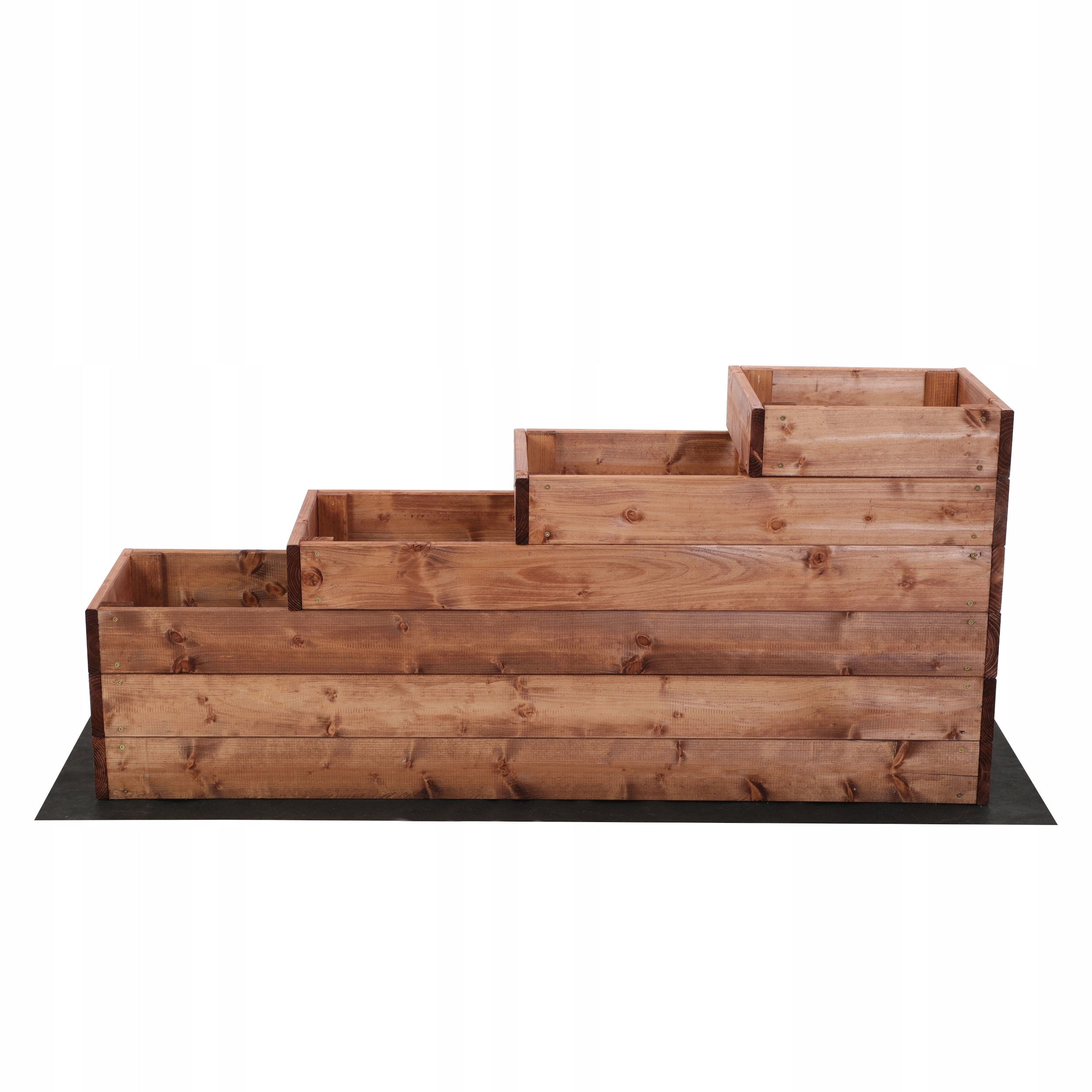 Vegetable wooden box planter cascade bed impregnation 54x30x120 Length 120 cm