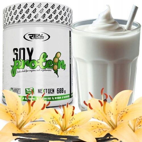 Vegetarian Soy Protein Real Pharm SOY PROTEIN 600g VANILLA