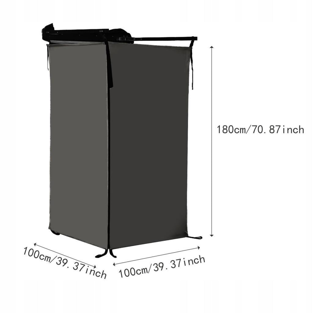Vehicle Side Shower Tent Bathroom Overland Portable Toilet Stall Black Brand no brand