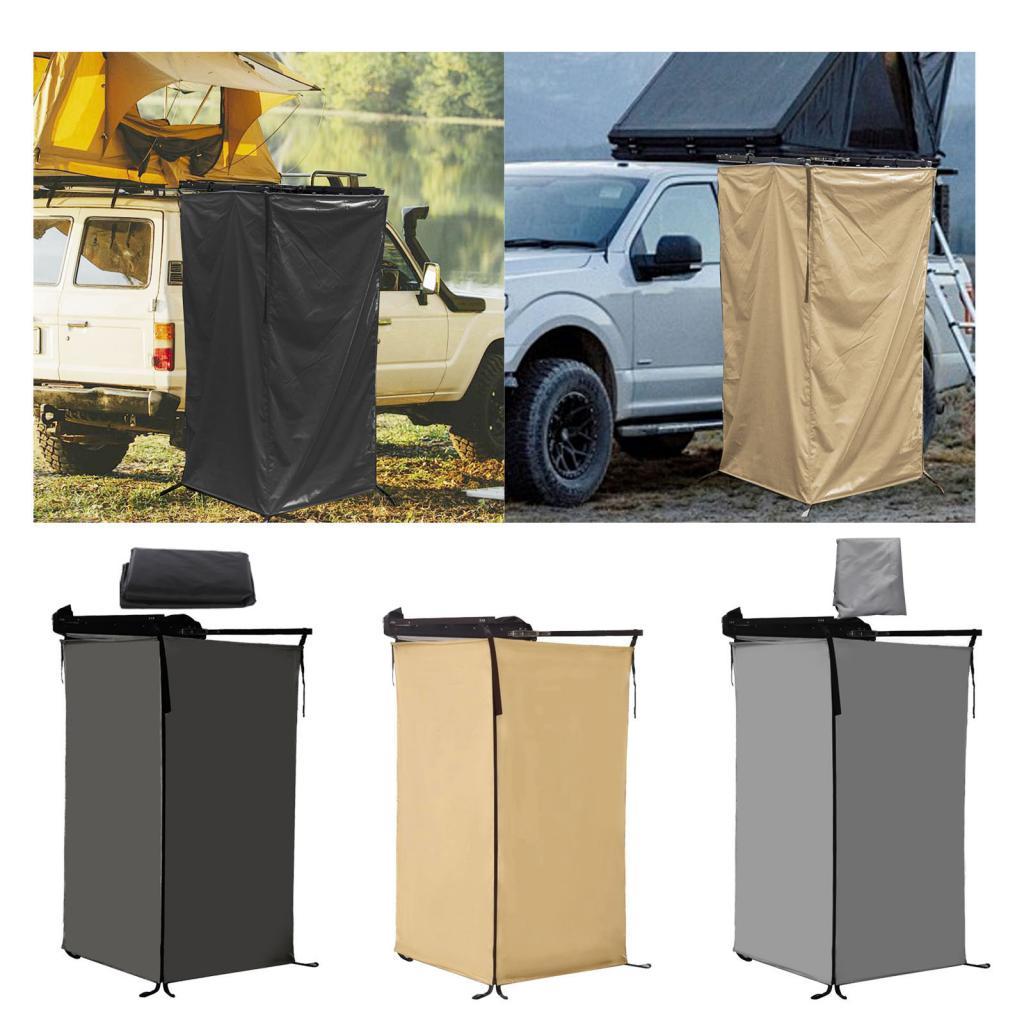 Vehicle Side Shower Tent Bathroom Overland Portable Toilet Stall Black Type not specified
