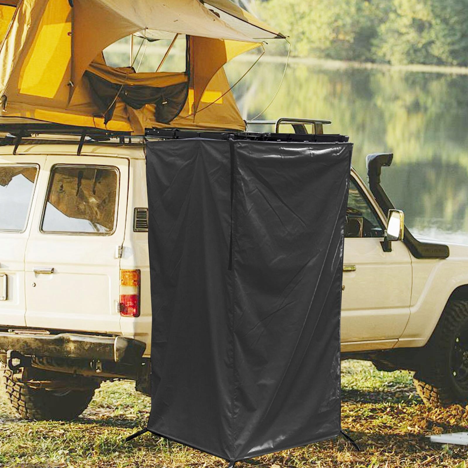 Vehicle Side Shower Tent Outdoor Changing Dressing Room Privacy Black Model Car Side Shower Tent