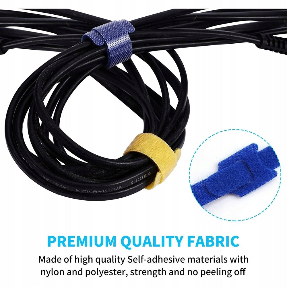 Velcro Bands for Cables 150x12mm Colorful 10 pieces Techly Color multicolor