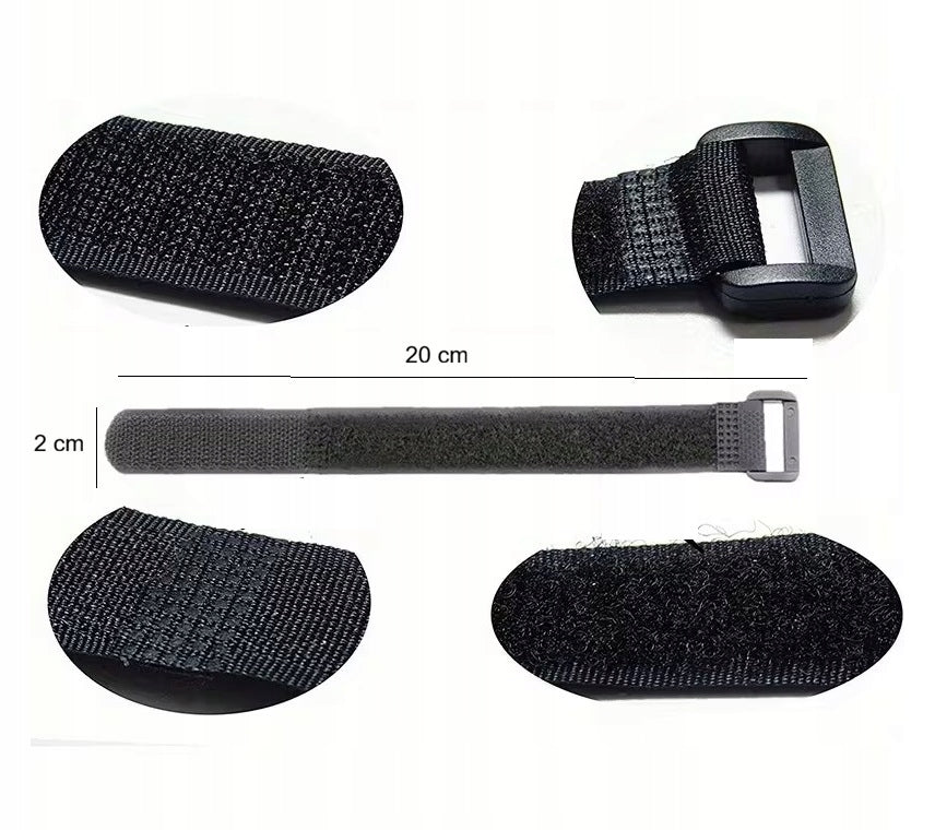 Velcro bands for cables – organizer 20 cm x 2 cm Set of 10 black Brand no brand