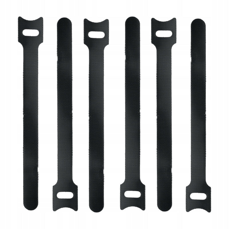 Velcro clamps for cable organization 6pcs 12 x 150 mm black