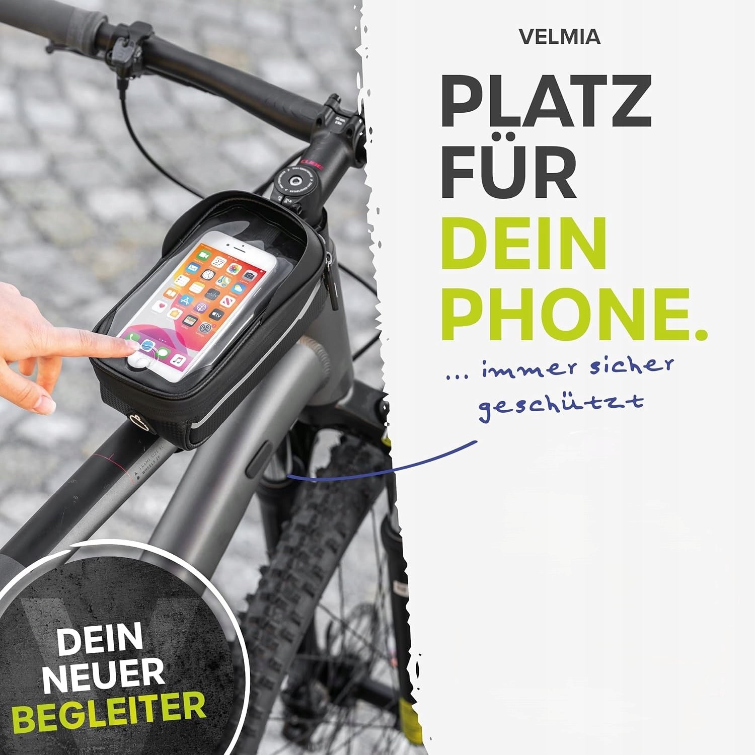 Velmia Bike frame bag, waterproof – mobile phone holder Manufacturer code 790V27KATJ