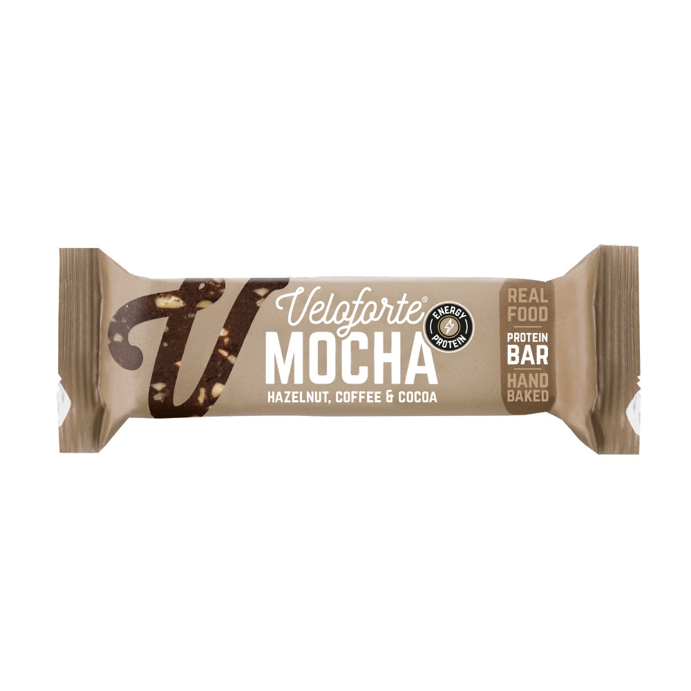Veloforte Mocha 55 g protein bar with coffee, hazelnuts and cocoa