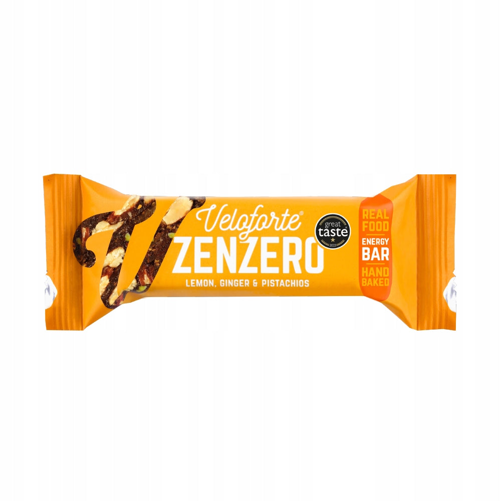 Veloforte Zenzero 55 g energy bar with lemon, ginger and pistachios