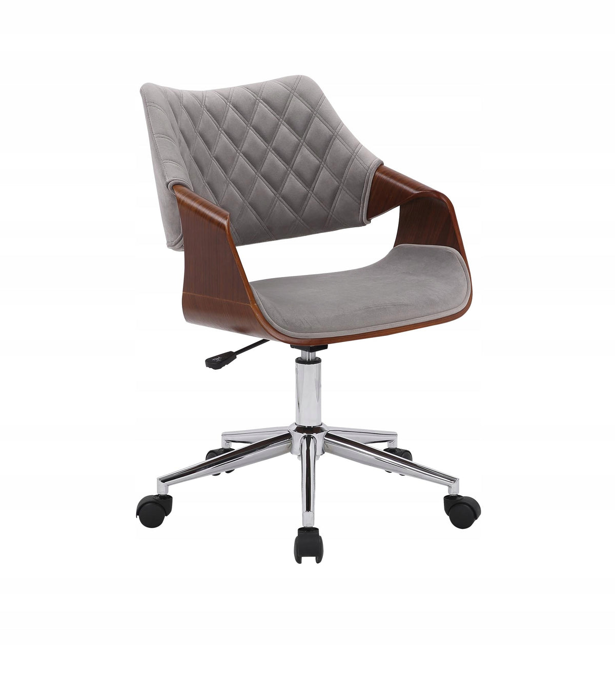 Velour Grey Walnut Swivel Chair for Office COLT