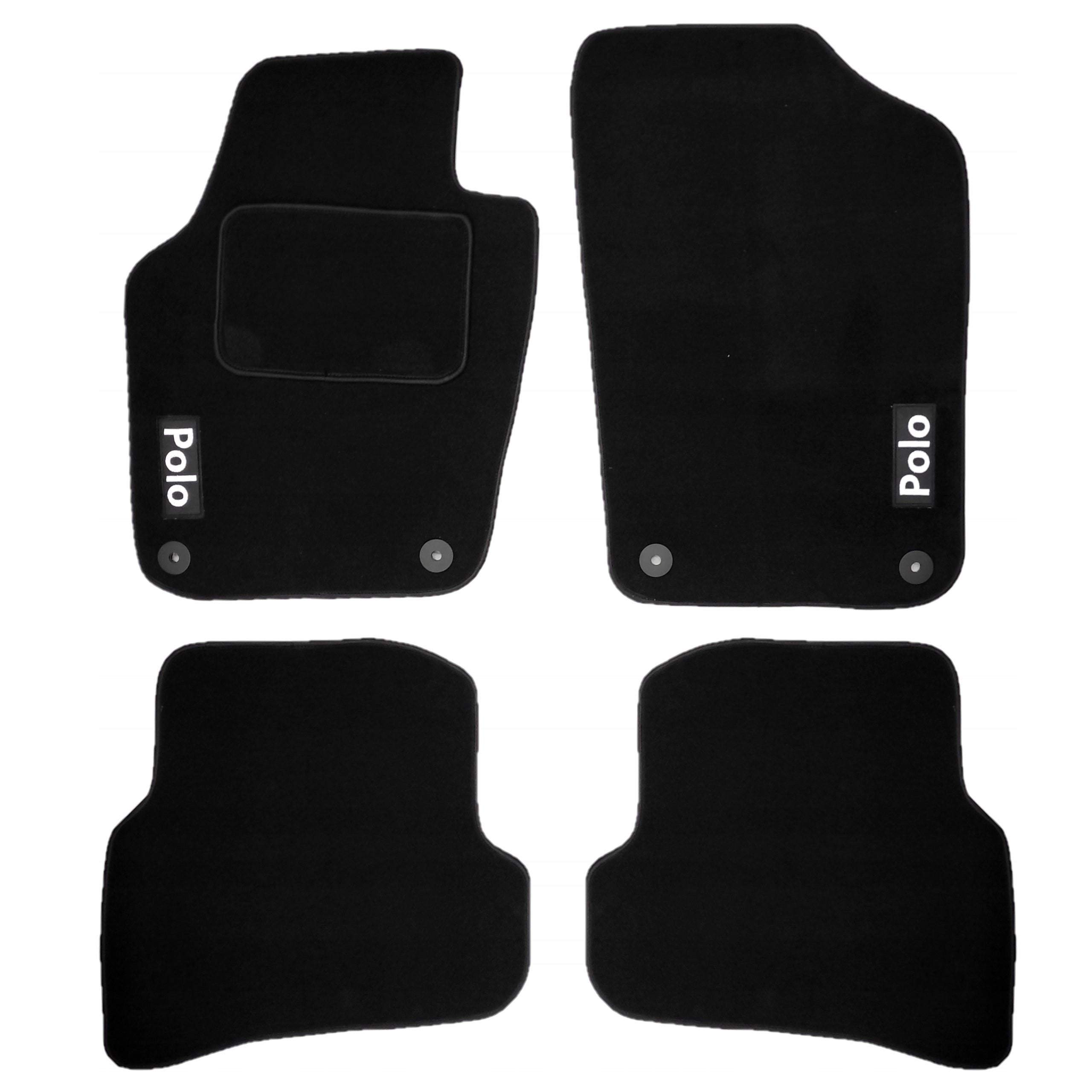 Velour Rugs for Volkswagen Polo 6R 2009-2017 mats for car EMBROIDERY B Manufacturer's catalog number Dywaniki samochodowe