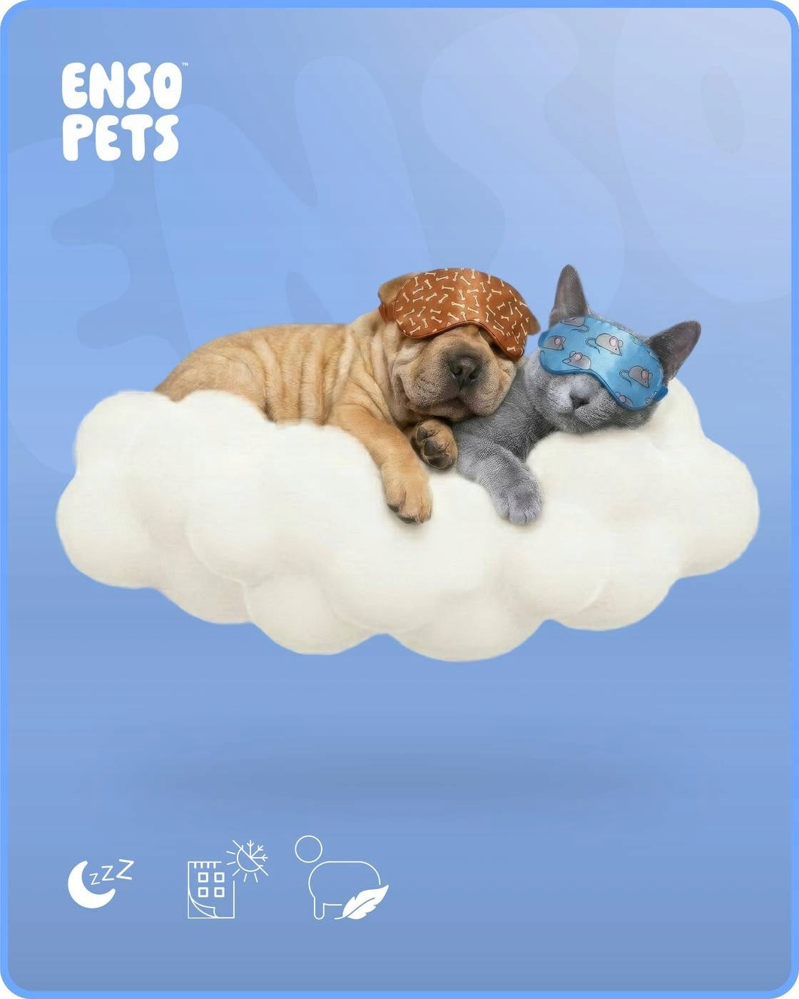 Velour cat bed S bedding plush couch soft pillow Brand Enso Pets