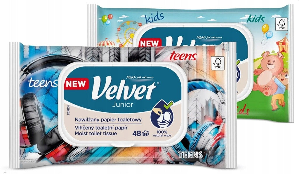 Velvet Junior wet wipes wet paper SET 16 x 48 pcs. Manufacturer code 05901478995827