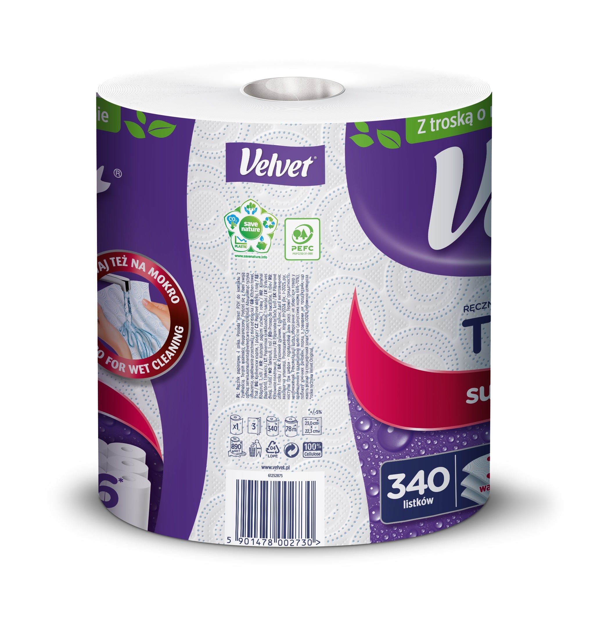 Velvet paper towel (3-ply) Turbo Manufacturer code 5901478002730