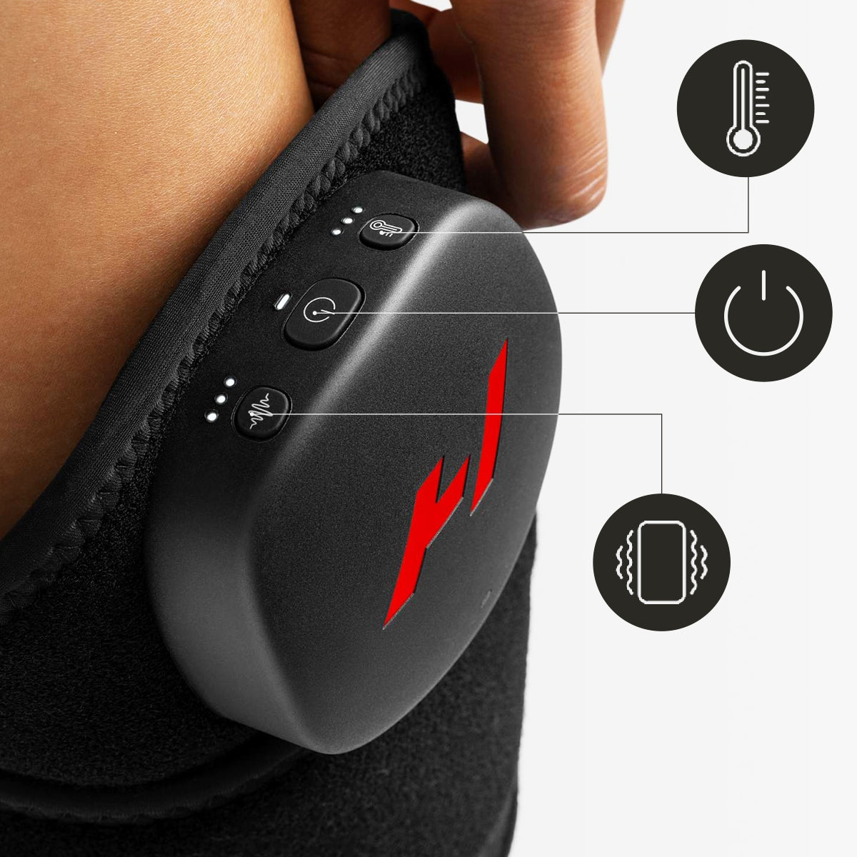 Venom 2 Leg Relaxing Massager Warming Vibration Black Manufacturer code 22100-001-00