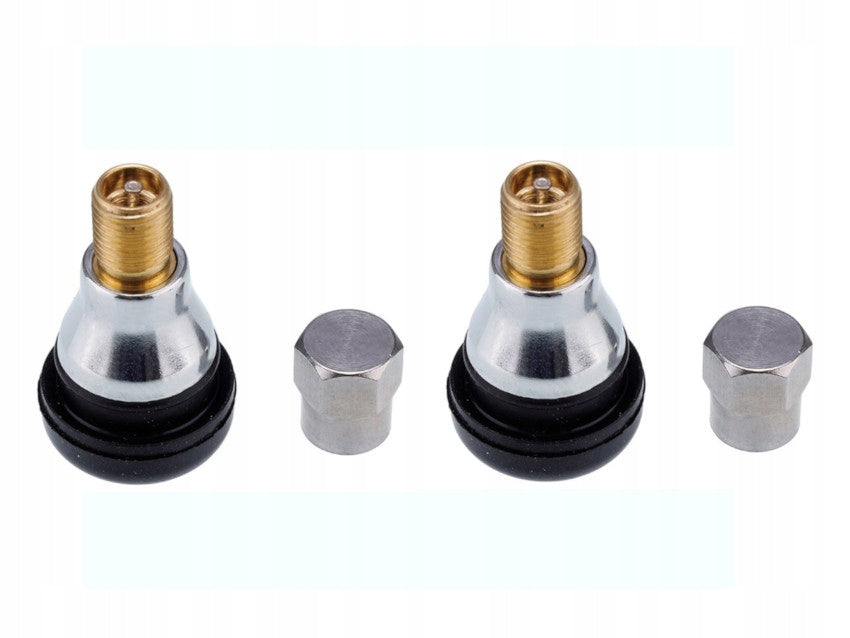 Ventilation for alloy wheels chrome valve set 2pcs