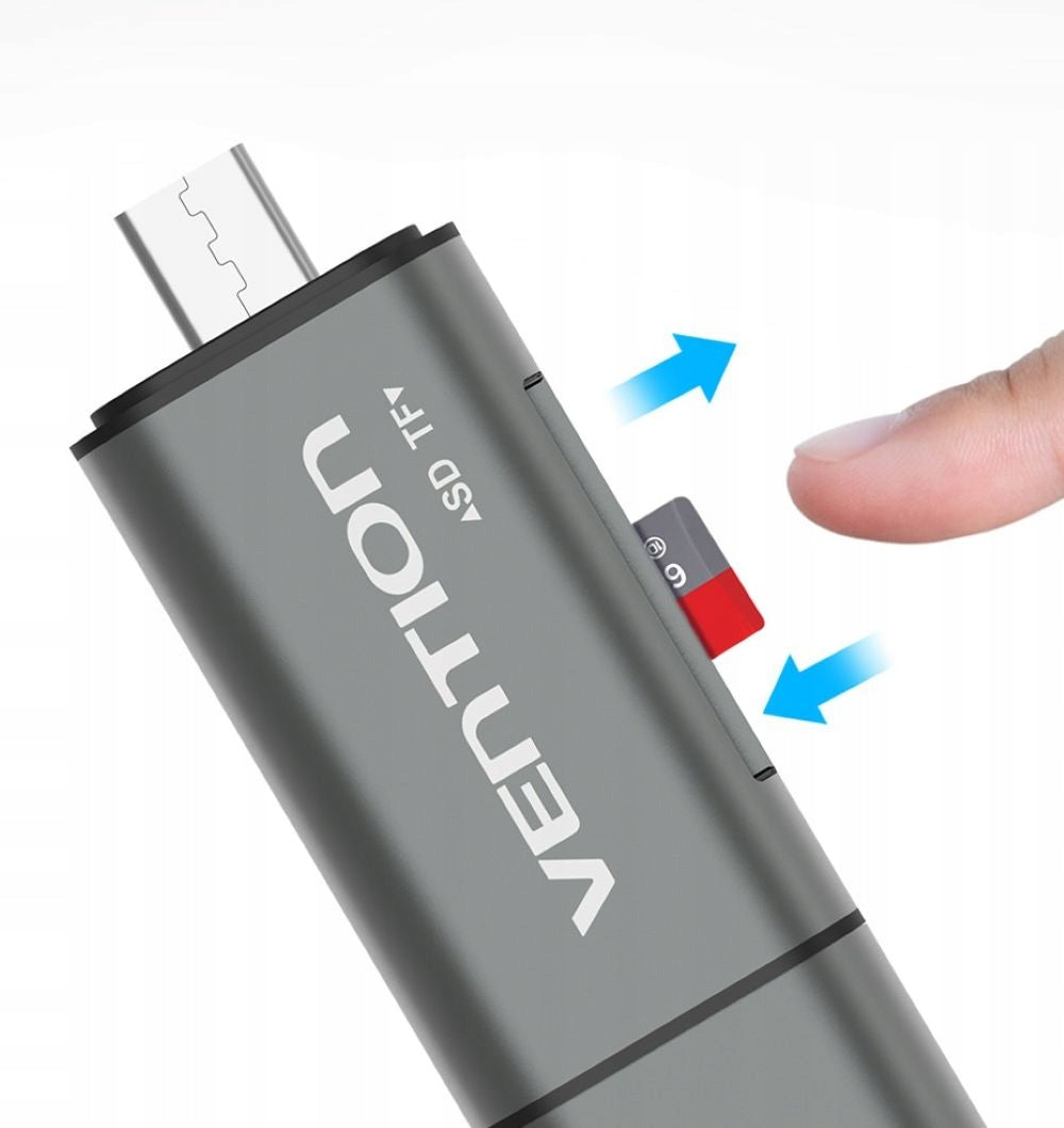Vention ADAPTER SD/microSD CARD READER USB 3.0, USB-C FOR PHONE LAPTOP Manufacturer code CCHH0
