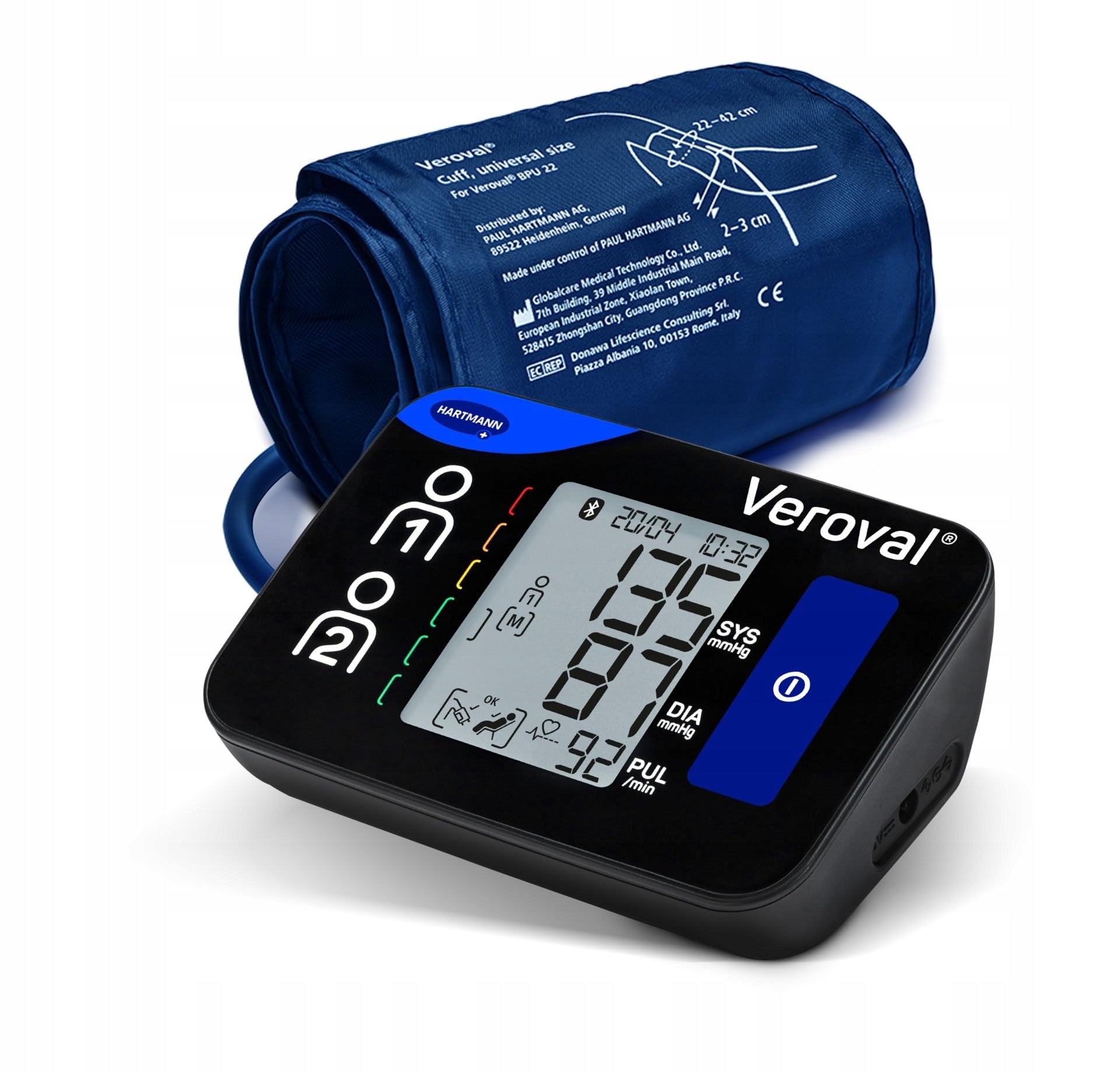 Veroval Compact + BPU 26 blood pressure monitor Bluetooth app